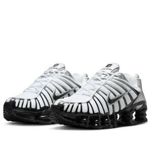 NEW Nike Shox TL Metallic Silver Black White HQ4049-001 Women's Size Multi